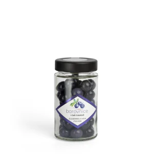 Oblite borovnice v beli čokoladi 125g