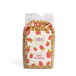 FRUšTEK granola jagode & bela čokolada 350g